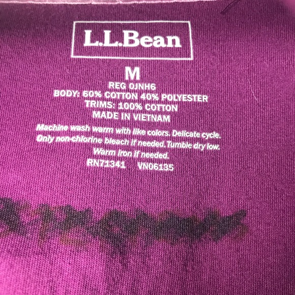 L.L. Bean Cardigan Sweater Coat Blazer Purple Med - Picture 7 of 7
